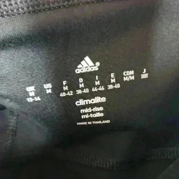 Adidas climalite women's black compression cropped leggings size medium - Picture 5 of 7